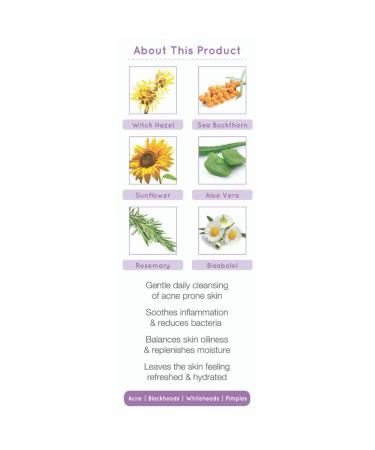 Salcura Natural Skin Therapy Antiac Daily Face Wash - Effective Acne Cleansing for Blemish-Prone Skin 150ml - Buy Online Internationally - Buy Online on GoSupps.com