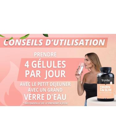 Fat Burner for Men and Women | Powerful and Effective Hunger Suppressant Slimming Weight Loss Quickly | TRYVITE Burn & Slim | 90 Capsules - Buy Online on GoSupps.com