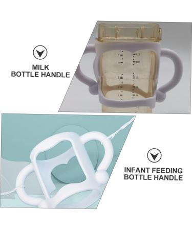 Toyvian 2pcs Bottle Handle Toys for Hands Free Bottle Drink Bottle with Handle Bottle Holder Grip Bottles Catcher Feeding Bottle Travel Cup White - Buy Online on GoSupps.com