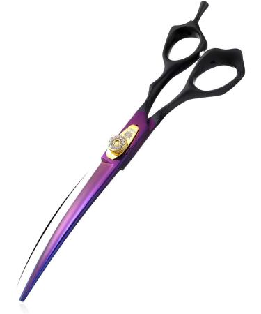 Dream Reach 7.0 inch Professional Curved Dogs Grooming Scissors Pet Grooming Scissors Set Straight & Chunker & 2 Curved Scissors 4pcs Set for Dogs Cats Grooming Shears (7 Inch-Down Curved Scissors) Down-Curved Scissor