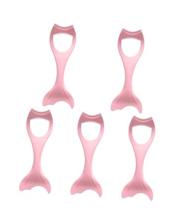 MAGICLULU 5pcs Eyeliner Auxiliary Artifact Makeup Mascara Mess Eyeshadow Silicone Makeup Applicator Put Eyelash Helper Tool Brushes Makeup Tools Pink Eyelashes Miss