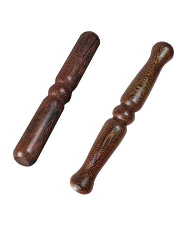 Obuyke Tai Ruler 2pcs Tai Stick Wood Kungfu Exercise Equipment Tai Training Sticks for Elderly Morining Exercise Supply