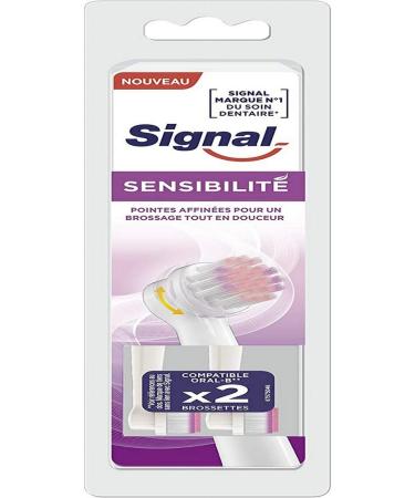 Signal electric toothbrush sensitivity 8 pieces (2 x 4 pack) Electronic brushes with high sensitivity.