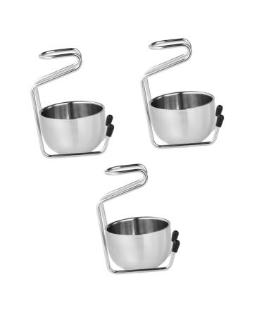 PopetPop 3st glass bottle of mounted brush holder Papa's gifts Friend presents hand raseer holder for brush stands Rain brush holder bearing brush holder Rostfrei steel bracket holder