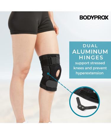 Hinged Knee Brace for Men and Women - Medium Size | Support for Swollen ACL, Tendon, Ligament, and Meniscus Injuries - Buy Online on GoSupps.com