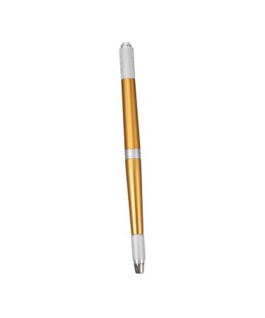 Didiseaon Makeup Aluminium Pencil Make Pen Manual Eyebrow Embroidered Supply Permanent Professional 14.2x0.9cm Golden