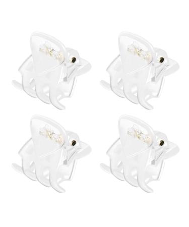 Frcolor 24 Pieces Mini Hair Clips Transparent Hair Grips Plastic Hair Barrette Clips Non-Slip Hairpins for Girls and Women - Buy Online on GoSupps.com