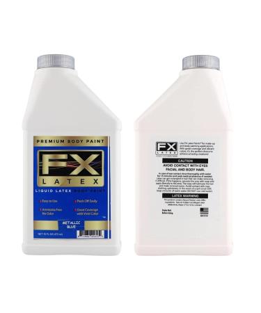 Liquid Latex Fashions - Ammonia Free Metallic Blue Face Paint for Kids & Adults | 16 oz for Artwork Cosplay & School Plays - Buy Online on GoSupps.com
