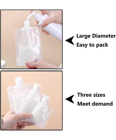 9 Pcs Portable Travel Fluid Bags Transparent Travel Fluid Dispensing Packing Bag Clamshell Travel Fluid Pouches for Toiletries Lotion Shampoo Hand Soap (30ml/50ml /100ml) - Buy Online on GoSupps.com