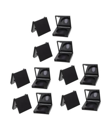 Housoutil 12 Pcs Blush Box Eyeshadow Box Cosmetic Travel Containers Makeup Containers Highlighters Plastic 5x5cmx3pcs Blackx3pcs