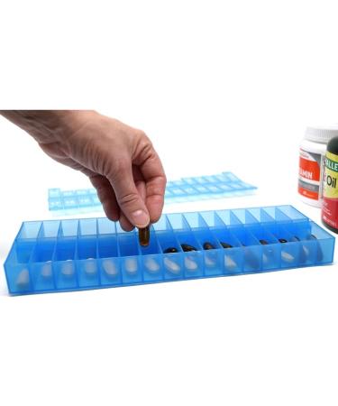 Once-a-Day Monthly Pill Organizer - BPA Free Large Compartment 2 Pack | Easy Loading Removable Lid Medications Storage - Buy Online on GoSupps.com