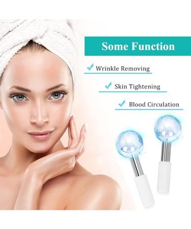 Arozk Ice Globes Facial Massager - Stainless Steel Cryo Cooler for Dark Circles Neck & Eye Skincare - White - Buy Online on GoSupps.com