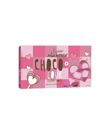 maestri confettieri Drag es Maxtris Choco Love - Bleeding Hearts with Chocolate with Milk (Pink)