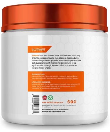 Ballistic Supps - L-Glutamine - 400 Grams - Buy Online on GoSupps.com