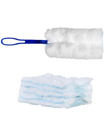 30Pcs Duster Refills with 1 Short Handle Disposable Cobweb Duster Heads Static Dust Removal Dusting Tools Hand Dusters for Blinds Cleaning Supplies
