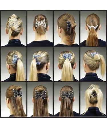 Mebella Magic Hair Clips for Women - Stretchable Double Comb for Perfect Hairstyles in Purple - Buy Online on GoSupps.com