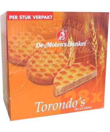 De Molen's Banket Marzipan Wholemeal Cakes Torondo's 28 pcs.