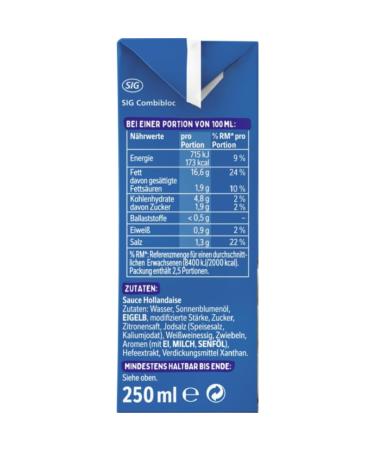 Thomy Hollandaise Sauce - 250g x 6 | Premium International Shipping - Perfect for Culinary Delights - Buy Online on GoSupps.com