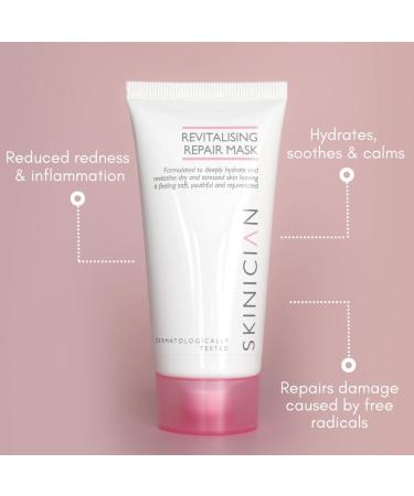 SKINICIAN Revitalising Repair Mask - Hydrating Facial Beauty Mask - Calms & Restores Radiance - Soothing Cream Face Mask with Shea Butter - Vegan & Cruelty Free Skincare (50ml) - Buy Online on GoSupps.com