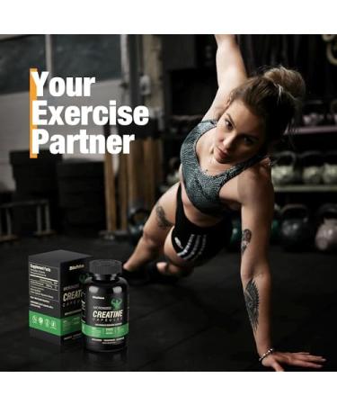 Micronized Creatine Monohydrate Capsules - 200 Count | Boost Muscle Strength & Performance | Gluten Free Supplement for Men & Women | 40 Servings - Buy Online on GoSupps.com