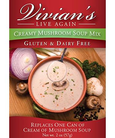 Vegan Gluten-Free Dairy-Free Cream of Mushroom Soup Mix by Vivian's Live Again - 3 Pack - Buy Online on GoSupps.com