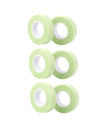 Housoutil 6 Pcs Eyelash Patches Eyelash Mascara Fixed Tape Green Duct Tape Adhesive Fabric Tape Eyelash Craft Tape Lash Tape Eyelashes Extension Tape Breathable Paper Tape 4.8*4.8cmx3pcs Greenx3pcs