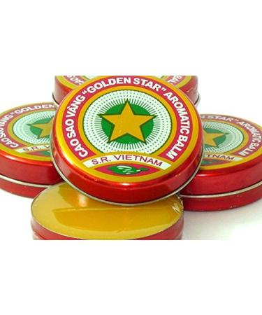06 Boxes X 10 Grams (Net Weight) Golden Star Balm Cao Sao Vang Vietnam Aromatic Balsam