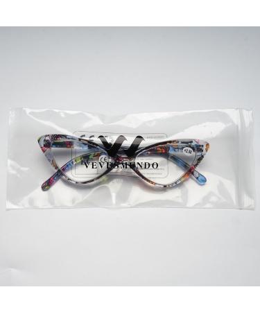 Vevesmundo Women's Modern Cat Eyeglasses - Clear Reading Aid +1.0 to +4.0 - Stylish & Comfortable - Buy Online on GoSupps.com
