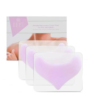 Kami Pure Silicone Gel Anti-Wrinkle Chest Patch for the Decolette Anti-Aging Collagen Filler Pad to Repair Hydrate Plump & Smooth Skin Botox Alternative 3 Pack