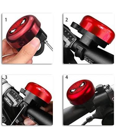 Surmoler Classic Bike Bell - Loud Aluminum Bicycle Accessory for Adults and Kids - Red-2 - Buy Online on GoSupps.com