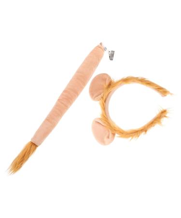 HAPINARY 1 Set Lion Headband Set Headband Costume Exquisite Animal Costume Stage Performance Costume Decorative Hair Hoop Cosplay Suit Costume Prop Ears Hairband Party Prop Lion Tail