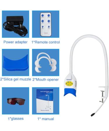 Teeth Whitening LED Light with Remote Control - Blue/Red/Purple - US Warehouse - Buy Online on GoSupps.com