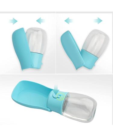 Portable Dog Water Bottle with Carbon Filter | Leak-Proof Travel Dispenser for Hiking and Walking | 10 oz Blue/Pink - Buy Online on GoSupps.com