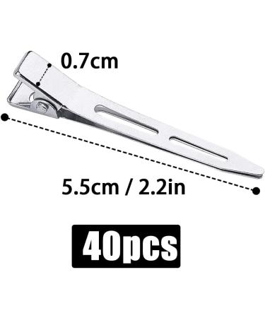 Mbsomnus 40pcs Pin Curl Clips 2.2 Inch Hair Clips for Styling Metal Sectioning Hair Clips Silver Hairdressing Clips Duck Bill Single Prong Alligator Curl Clips for Women Girls Salon Bows DIY Silver-40pcs - Buy Online on GoSupps.com