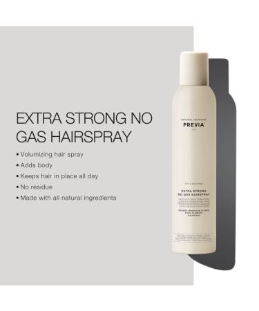 PREVIA Extra Strong No Gas Hairspray 11.8 oz Volumizing Hair Styling Spray with Organic Verbascum Flower for Long-Lasting Hold Shine & Frizz Control Vegan & Natural Italian Hair Care 12 Fl Oz (Pack of 1) - Buy Online on GoSupps.com