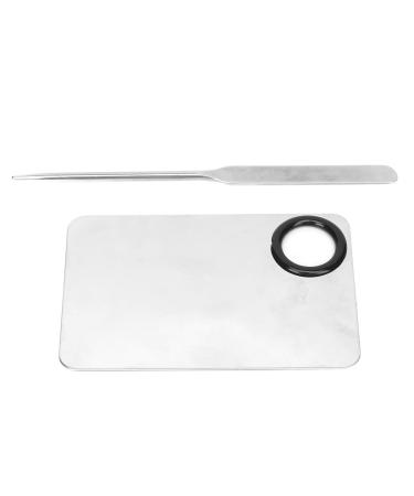 Makeup Spatula and Palette Set Makeup Mixing Palette 304 Stainless Steel Spatula Set with PU Leather Cover for Makeup Artist Nail Salon Home Cosmetics Store
