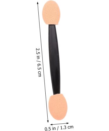 Outanaya 100pcs Double Ended Eyeshadow Brush Esponjas Para Maquillaje Double Sided Makeup Emulsion Black 6.5x1.3cm Black - Buy Online on GoSupps.com
