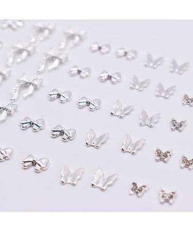 LIFOOST 60Pcs 3D Silver Butterfly Nail Charms - Nail Art Jewels for Women & Girls - Buy Online on GoSupps.com