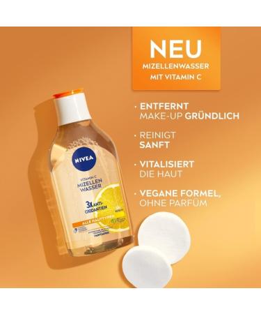NIVEA Micellar Water Vitamin C All Skin Types 400 ml - Buy Online on GoSupps.com