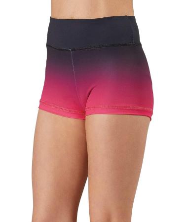 Balera Girls Dance Shorts - Mid-Rise Ombr with Wide Waistband, Medium Watermelon - Buy Online on GoSupps.com