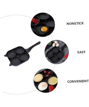 Zerodeko 3 Pcs Frying Pan Omelet Pans Egg Skillet Barbeque Grill Accessories Four- Hole Egg Pan Non Stick Fry Pan Egg Cooking Pot BBQ Accessories for Grill Aluminum Alloy Mini Supplies 38X21X2CMx3pcs Blackx3pcs - Buy Online on GoSupps.com