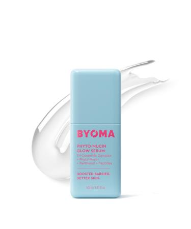 BYOMA Phyto-Mucin Glow Serum - Mucin Face Serum for Glass Skin - Plumps Primes + Hydrates - Flawless Primer and Makeup Base - Strengthens Skin Barrier - 1.35 fl.oz