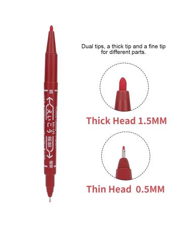 Tattoo Skin Marker Set - Double End Piercing Positioning Pen for Body Art and Permanent Makeup - 10pcs Red Tattoo Marking Pens - Buy Online on GoSupps.com