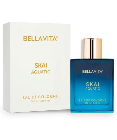 Be'lla Vita Skai Aquatic Eau De Cologne (3.48 fl. Oz.) Unisex Perfume for Women & men Made with Bergamot Pink Pepper Long Lasting + Clean & Natural + Cruelty Free Ingredients - Buy Online on GoSupps.com