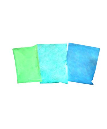 Anggrek glow powder 3 colors fluorescent powder bright powder color DIY pigment nail coating nightly powder glow pigment powder (yellow green)