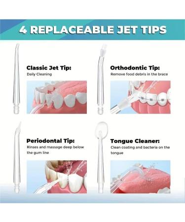 Portable Water Dental Flosser - Mini Oral Irrigator Rechargeable 4 Tips 3 Modes IPX7 Waterproof - Perfect for Travel & Home Teeth Cleaning - Buy Online on GoSupps.com
