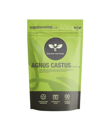 Agnus Castus 2000mg 180 Capsules UK Made. Pharmaceutical Grade High Strength Supplement Tablets