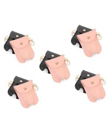 Minkissy 10 STK pendants made of PU leather travel bottles medallion key rings Key rings Hand soap trailer for hanging keys fluid gel pp