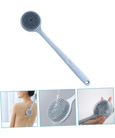 Silicone Back Scrub Brush with Handle - Bath Tub & Shower Cleaning Scrubber for Men - Buy Online on GoSupps.com