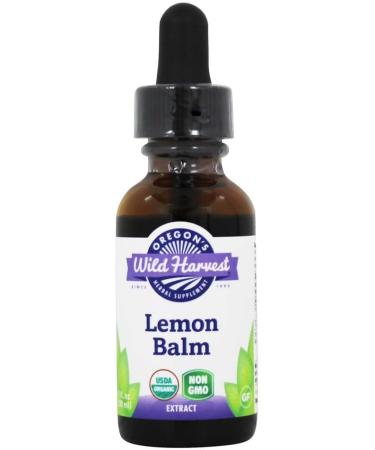 Oregon's Wild Harvest Lemon Balm Organic Herbal Supplement - Fresh 1:2 Extract 1 Fl Oz - Enhance Wellness Naturally - Buy Online on GoSupps.com
